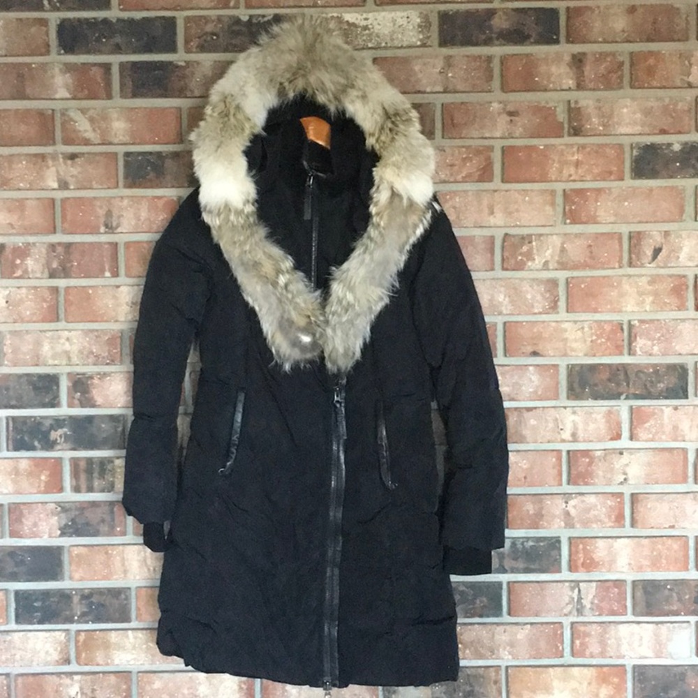 Coyote fur trim coat